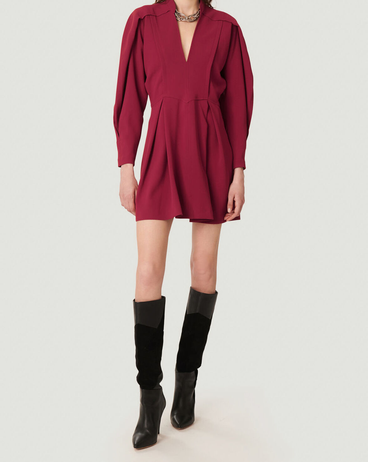 JIJI PLEATED MINI SHIRT DRESS image number null